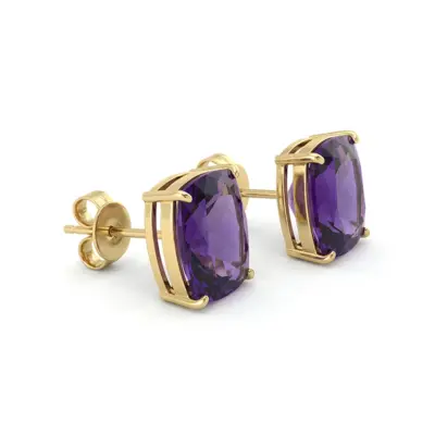 Brinco Ametista Royale em Ouro Amarelo 18k - Foto 2