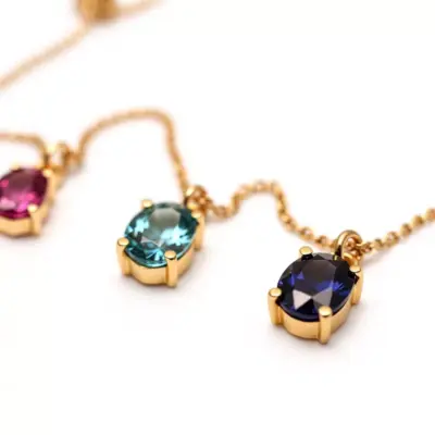 Colar Points de Couleur em Ouro Amarelo 18k - Foto 4